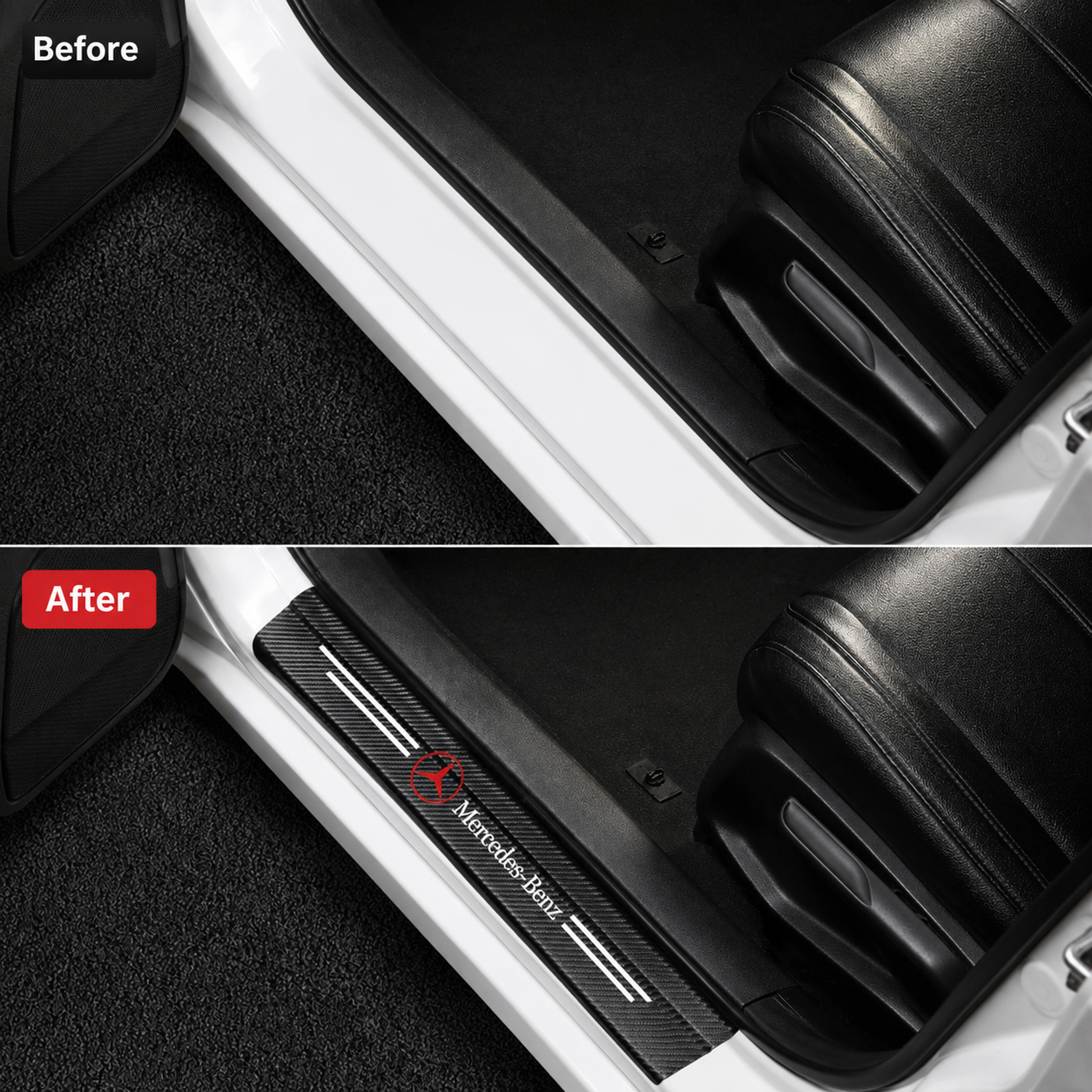 3D Carbon Fibre Anti-Scratch Door Sill Protector