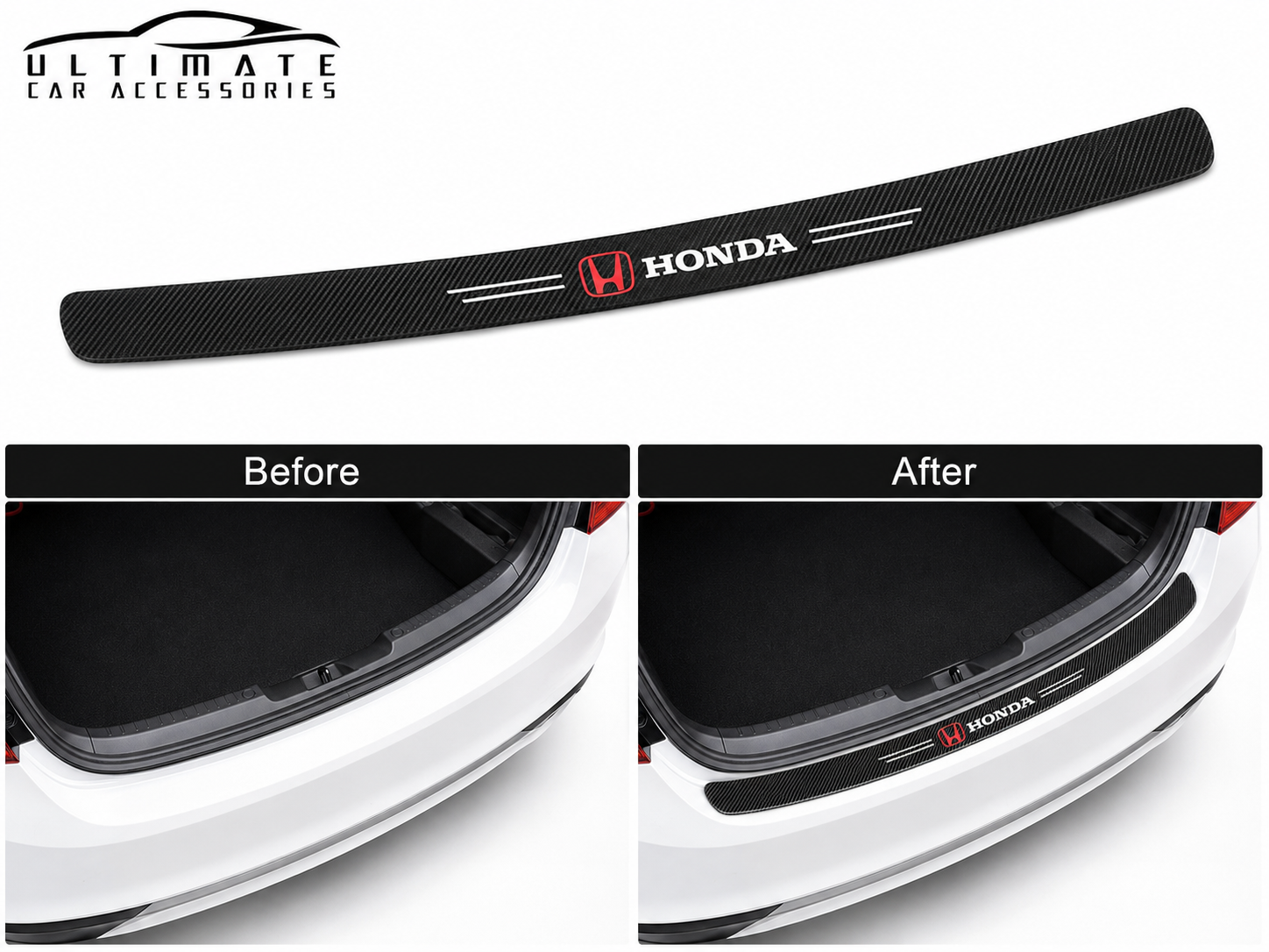 3D Carbon Fiber Car Trunk Guard Plate Sticker