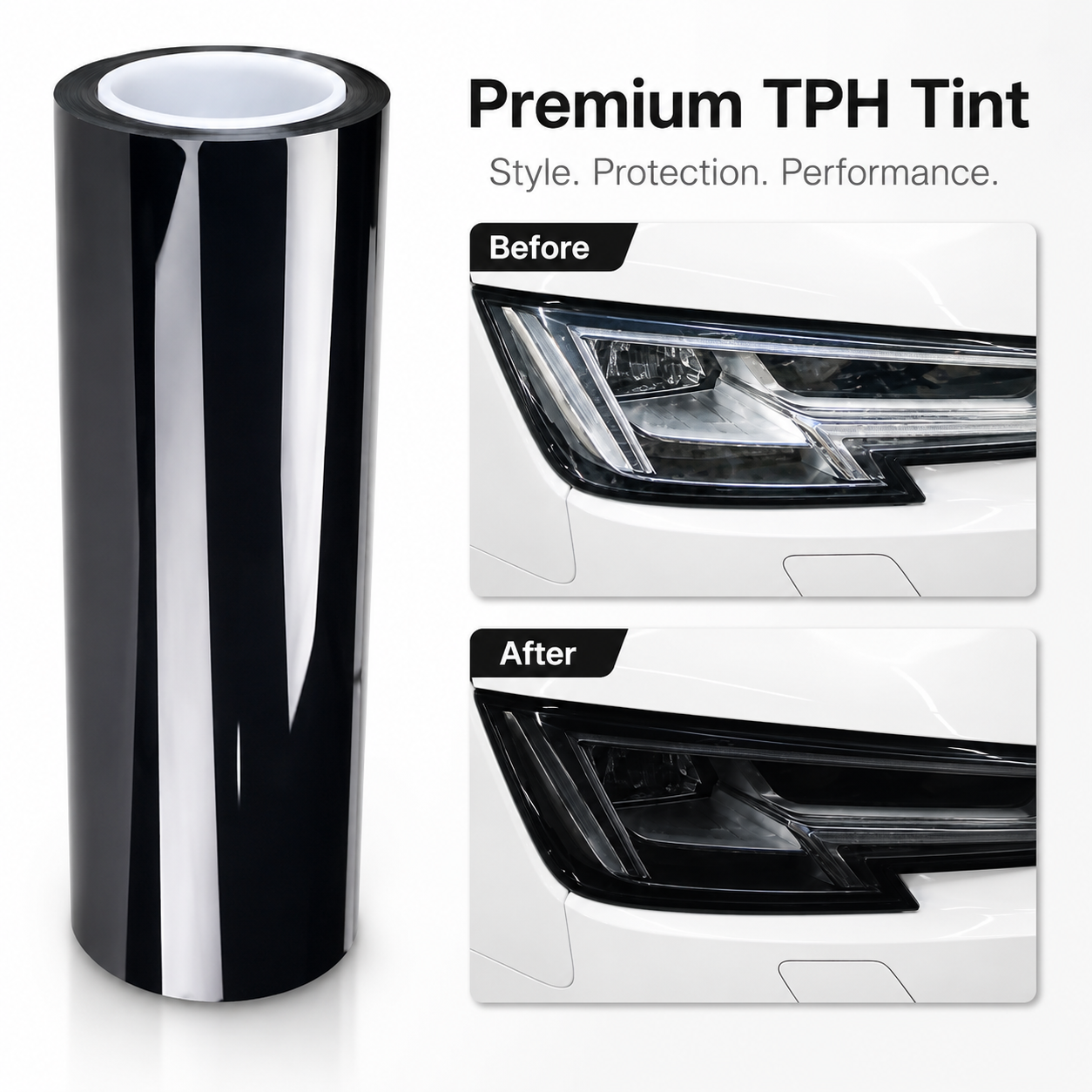 Premium TPH Headlight / Taillight Tint Film 200CM × 30CM