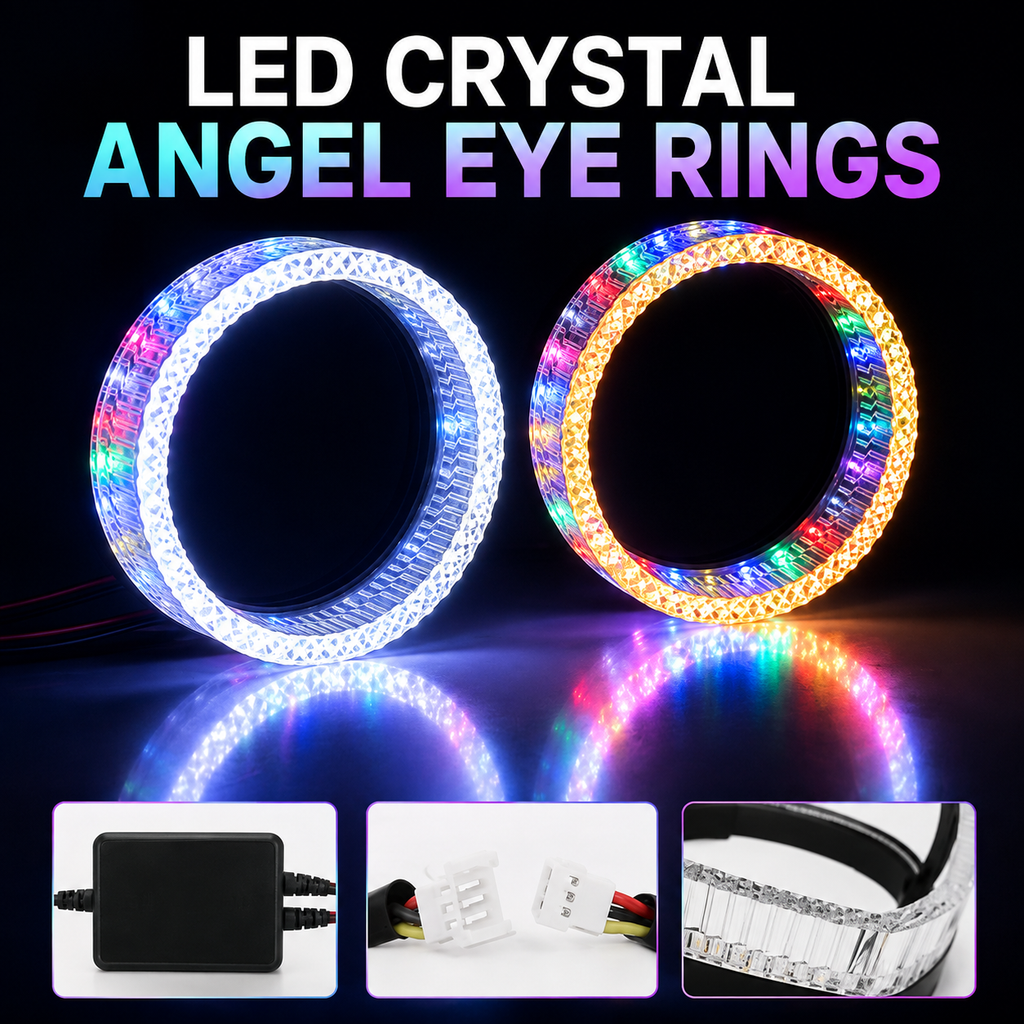 3-Inch 5D RGB Car Halo Ring Light App Control