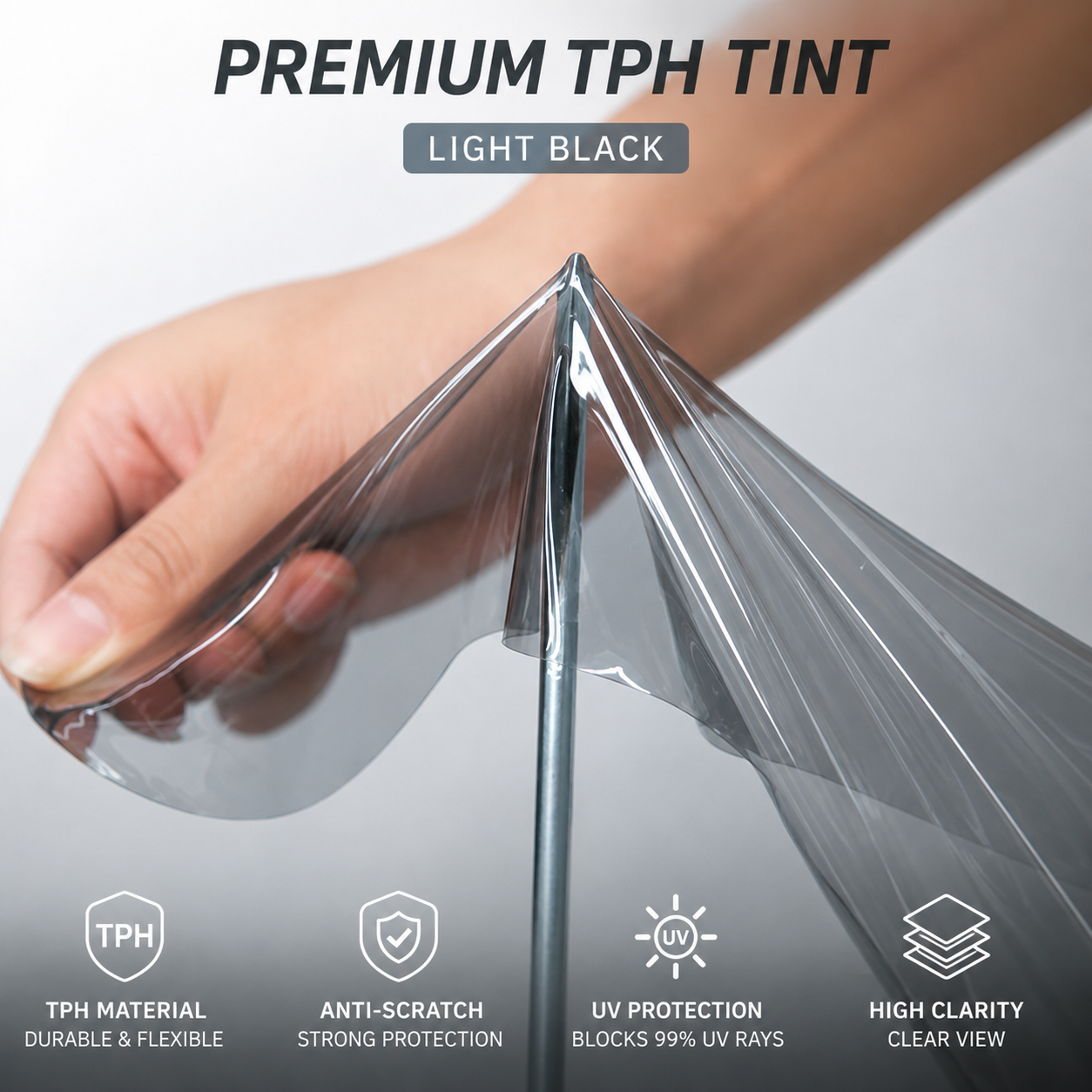 Premium TPH Headlight / Taillight Tint Film 200CM × 30CM